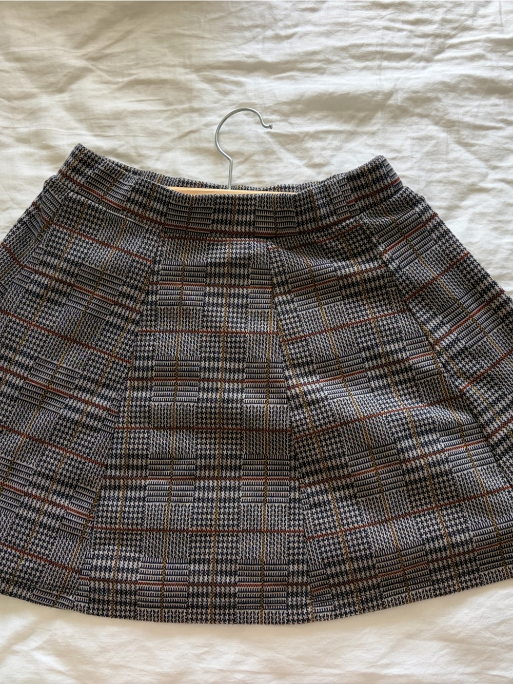 Plaid A-Line Women’s Skirt - Brown & Black
